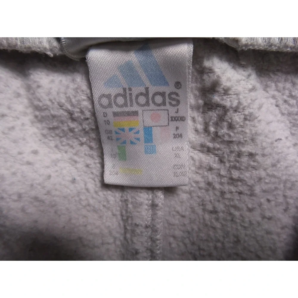 Vintage Adidas Sweat Shorts Mens Size‎ XL Gray Cut Off Zipped Pockets Drawstring